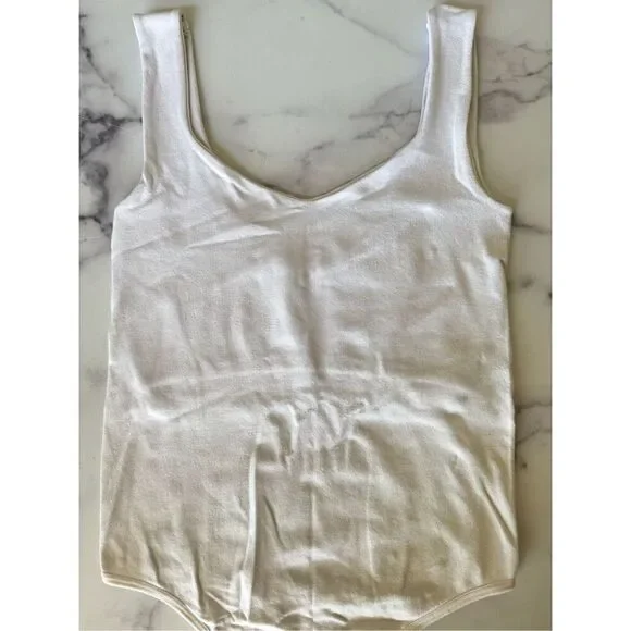 Free People Intimately women’s XS small white tank top bodysuit - Picture 1 of 6